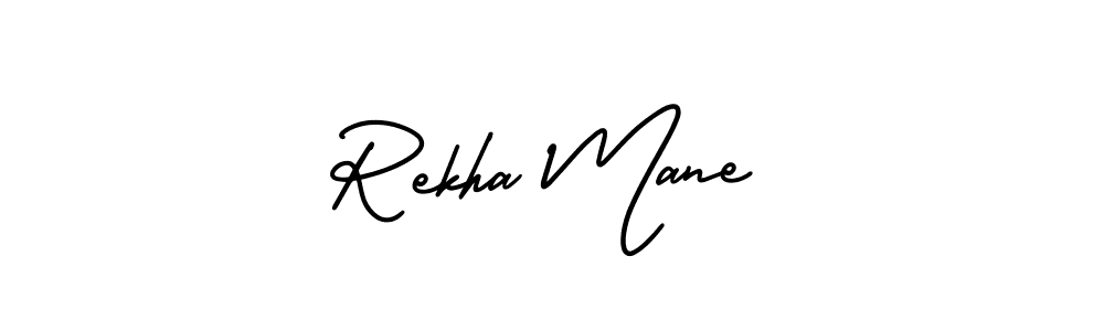 Use a signature maker to create a handwritten signature online. With this signature software, you can design (AmerikaSignatureDemo-Regular) your own signature for name Rekha Mane. Rekha Mane signature style 3 images and pictures png