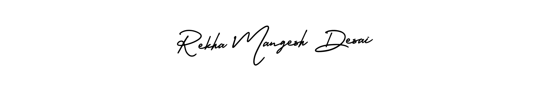 Make a beautiful signature design for name Rekha Mangesh Desai. With this signature (AmerikaSignatureDemo-Regular) style, you can create a handwritten signature for free. Rekha Mangesh Desai signature style 3 images and pictures png