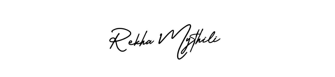 Design your own signature with our free online signature maker. With this signature software, you can create a handwritten (AmerikaSignatureDemo-Regular) signature for name Rekha Mythili. Rekha Mythili signature style 3 images and pictures png