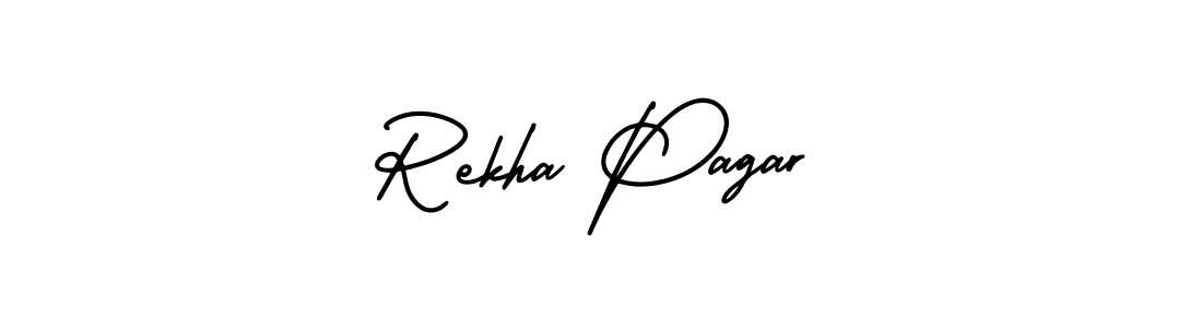 Rekha Pagar stylish signature style. Best Handwritten Sign (AmerikaSignatureDemo-Regular) for my name. Handwritten Signature Collection Ideas for my name Rekha Pagar. Rekha Pagar signature style 3 images and pictures png