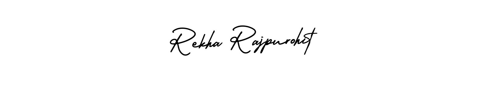 The best way (AmerikaSignatureDemo-Regular) to make a short signature is to pick only two or three words in your name. The name Rekha Rajpurohit include a total of six letters. For converting this name. Rekha Rajpurohit signature style 3 images and pictures png