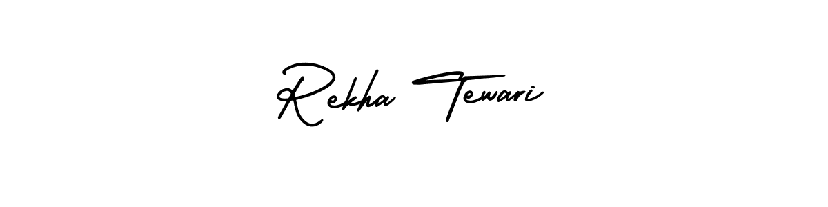AmerikaSignatureDemo-Regular is a professional signature style that is perfect for those who want to add a touch of class to their signature. It is also a great choice for those who want to make their signature more unique. Get Rekha Tewari name to fancy signature for free. Rekha Tewari signature style 3 images and pictures png