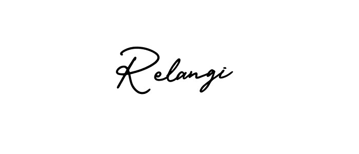 How to make Relangi signature? AmerikaSignatureDemo-Regular is a professional autograph style. Create handwritten signature for Relangi name. Relangi signature style 3 images and pictures png