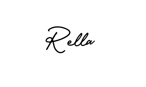 How to Draw Rella signature style? AmerikaSignatureDemo-Regular is a latest design signature styles for name Rella. Rella signature style 3 images and pictures png