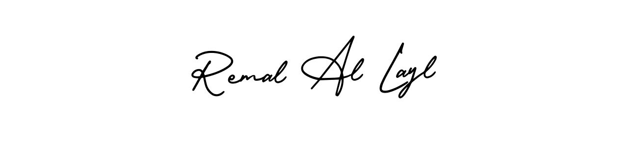 Make a beautiful signature design for name Remal Al Layl. With this signature (AmerikaSignatureDemo-Regular) style, you can create a handwritten signature for free. Remal Al Layl signature style 3 images and pictures png