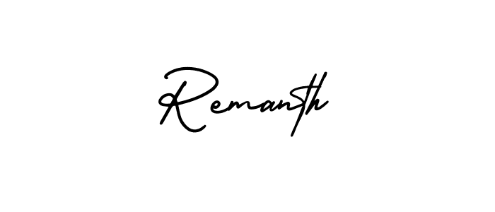 Also You can easily find your signature by using the search form. We will create Remanth name handwritten signature images for you free of cost using AmerikaSignatureDemo-Regular sign style. Remanth signature style 3 images and pictures png