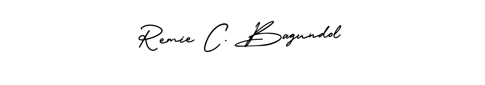 How to make Remie C. Bagundol name signature. Use AmerikaSignatureDemo-Regular style for creating short signs online. This is the latest handwritten sign. Remie C. Bagundol signature style 3 images and pictures png