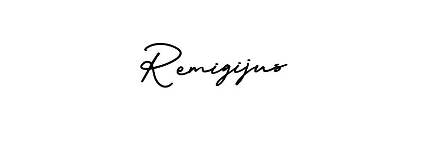 Also You can easily find your signature by using the search form. We will create Remigijus name handwritten signature images for you free of cost using AmerikaSignatureDemo-Regular sign style. Remigijus signature style 3 images and pictures png