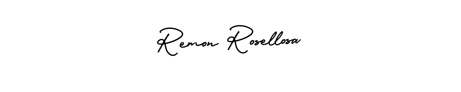 Remon Rosellosa stylish signature style. Best Handwritten Sign (AmerikaSignatureDemo-Regular) for my name. Handwritten Signature Collection Ideas for my name Remon Rosellosa. Remon Rosellosa signature style 3 images and pictures png