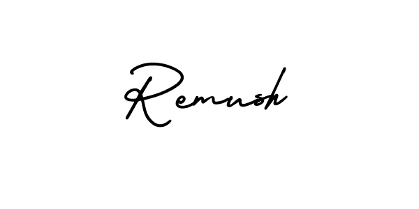Use a signature maker to create a handwritten signature online. With this signature software, you can design (AmerikaSignatureDemo-Regular) your own signature for name Remush. Remush signature style 3 images and pictures png