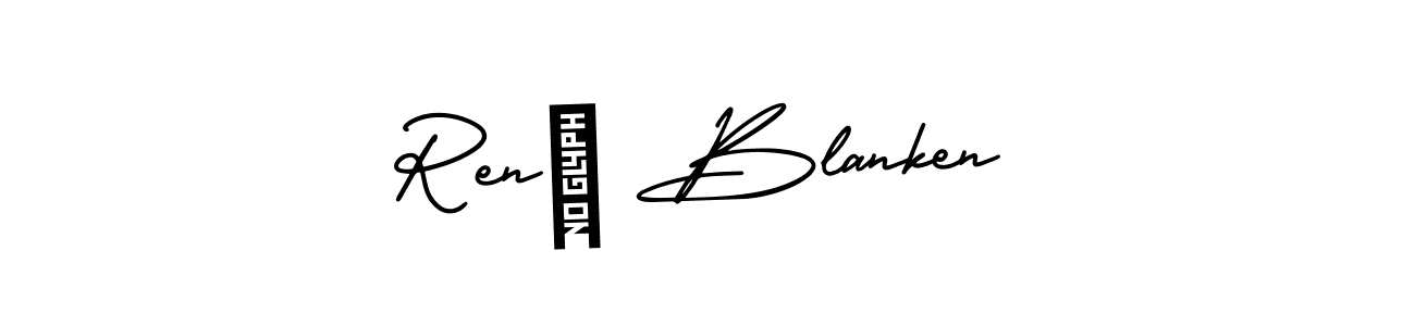 Check out images of Autograph of René Blanken name. Actor René Blanken Signature Style. AmerikaSignatureDemo-Regular is a professional sign style online. René Blanken signature style 3 images and pictures png