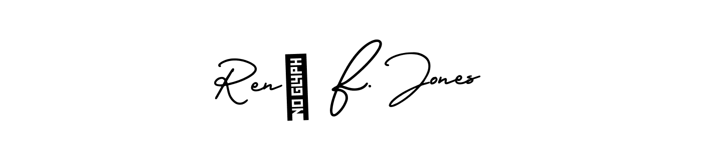 How to make René F. Jones signature? AmerikaSignatureDemo-Regular is a professional autograph style. Create handwritten signature for René F. Jones name. René F. Jones signature style 3 images and pictures png