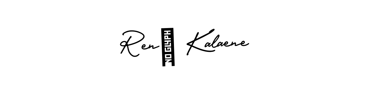 Similarly AmerikaSignatureDemo-Regular is the best handwritten signature design. Signature creator online .You can use it as an online autograph creator for name René Kalaene. René Kalaene signature style 3 images and pictures png