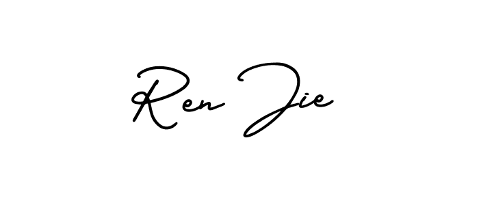 How to Draw Ren Jie signature style? AmerikaSignatureDemo-Regular is a latest design signature styles for name Ren Jie. Ren Jie signature style 3 images and pictures png