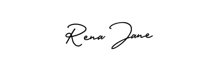 You should practise on your own different ways (AmerikaSignatureDemo-Regular) to write your name (Rena Jane) in signature. don't let someone else do it for you. Rena Jane signature style 3 images and pictures png