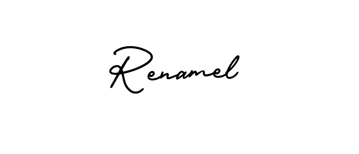 Design your own signature with our free online signature maker. With this signature software, you can create a handwritten (AmerikaSignatureDemo-Regular) signature for name Renamel. Renamel signature style 3 images and pictures png