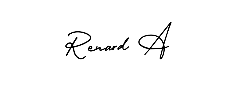 It looks lik you need a new signature style for name Renard A. Design unique handwritten (AmerikaSignatureDemo-Regular) signature with our free signature maker in just a few clicks. Renard A signature style 3 images and pictures png