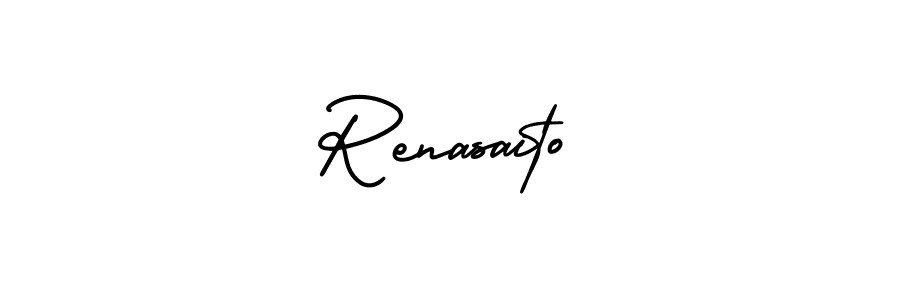 It looks lik you need a new signature style for name Renasaito. Design unique handwritten (AmerikaSignatureDemo-Regular) signature with our free signature maker in just a few clicks. Renasaito signature style 3 images and pictures png