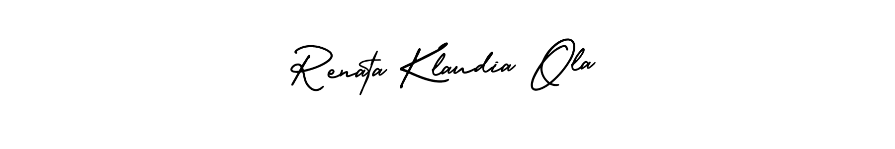 It looks lik you need a new signature style for name Renata Klaudia Ola. Design unique handwritten (AmerikaSignatureDemo-Regular) signature with our free signature maker in just a few clicks. Renata Klaudia Ola signature style 3 images and pictures png