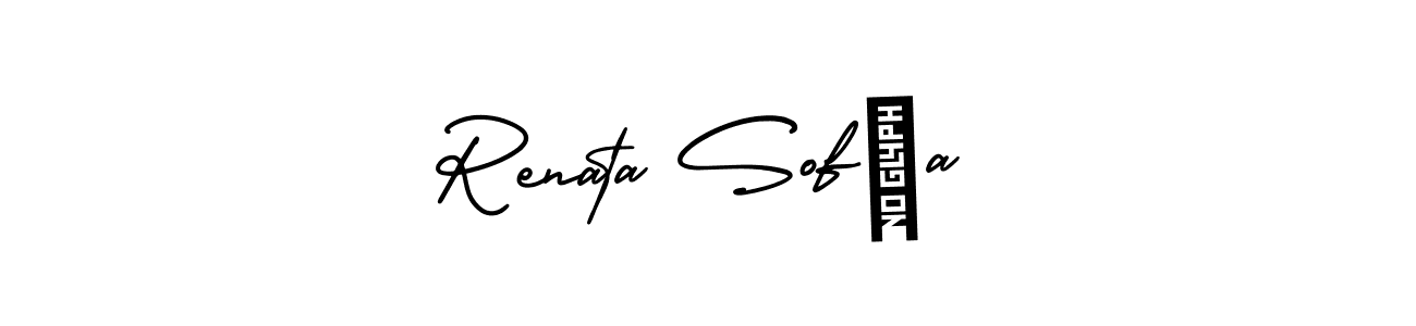 It looks lik you need a new signature style for name Renata Sofía. Design unique handwritten (AmerikaSignatureDemo-Regular) signature with our free signature maker in just a few clicks. Renata Sofía signature style 3 images and pictures png