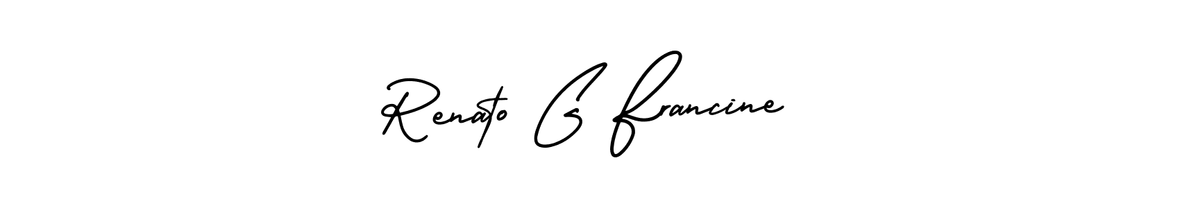 Make a beautiful signature design for name Renato G Francine. With this signature (AmerikaSignatureDemo-Regular) style, you can create a handwritten signature for free. Renato G Francine signature style 3 images and pictures png