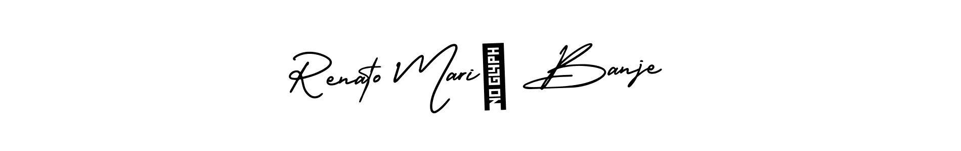 if you are searching for the best signature style for your name Renato Marić Banje. so please give up your signature search. here we have designed multiple signature styles  using AmerikaSignatureDemo-Regular. Renato Marić Banje signature style 3 images and pictures png