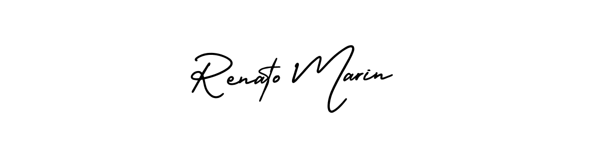 Make a beautiful signature design for name Renato Marin. With this signature (AmerikaSignatureDemo-Regular) style, you can create a handwritten signature for free. Renato Marin signature style 3 images and pictures png