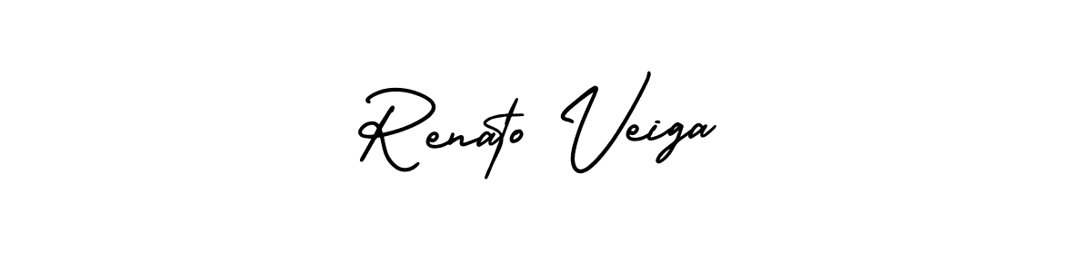 Make a beautiful signature design for name Renato Veiga. With this signature (AmerikaSignatureDemo-Regular) style, you can create a handwritten signature for free. Renato Veiga signature style 3 images and pictures png