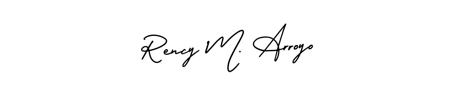 Check out images of Autograph of Rency M. Arroyo name. Actor Rency M. Arroyo Signature Style. AmerikaSignatureDemo-Regular is a professional sign style online. Rency M. Arroyo signature style 3 images and pictures png