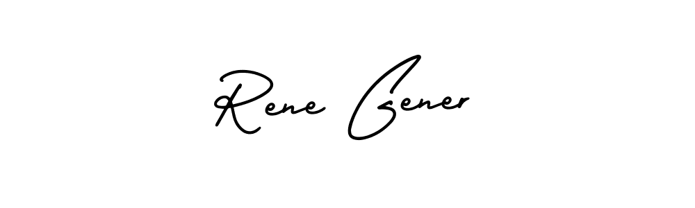 Use a signature maker to create a handwritten signature online. With this signature software, you can design (AmerikaSignatureDemo-Regular) your own signature for name Rene Gener. Rene Gener signature style 3 images and pictures png