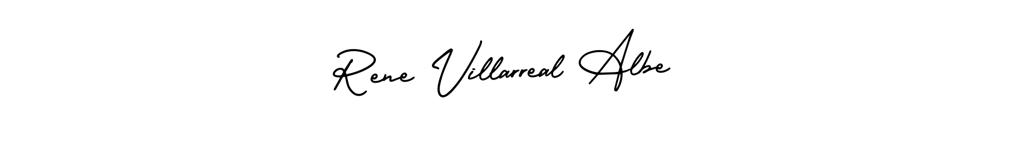 Make a beautiful signature design for name Rene Villarreal Albe. With this signature (AmerikaSignatureDemo-Regular) style, you can create a handwritten signature for free. Rene Villarreal Albe signature style 3 images and pictures png