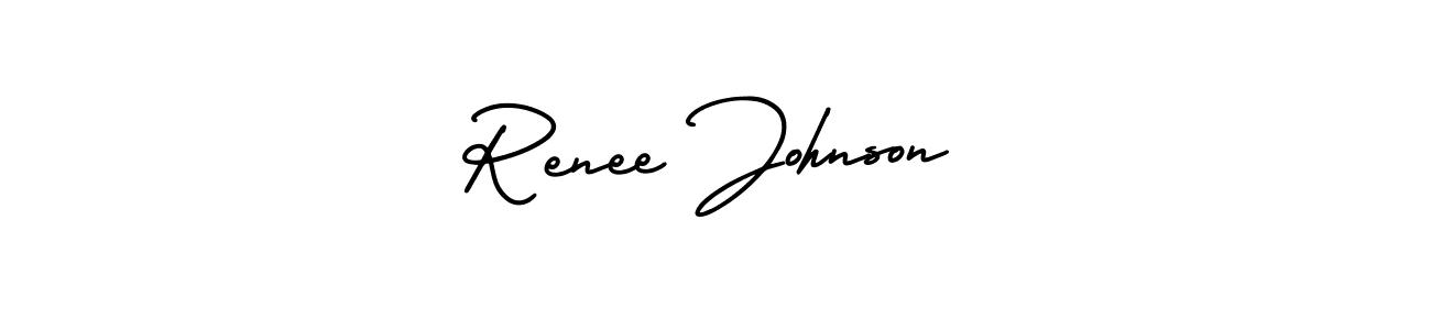 The best way (AmerikaSignatureDemo-Regular) to make a short signature is to pick only two or three words in your name. The name Renee Johnson include a total of six letters. For converting this name. Renee Johnson signature style 3 images and pictures png