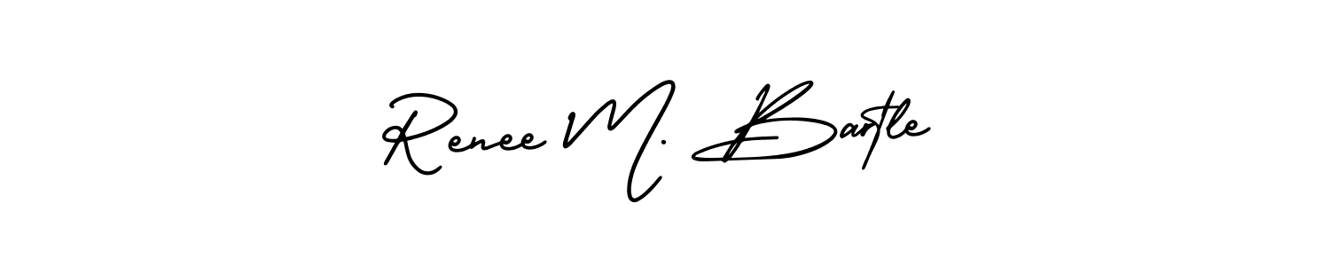 Design your own signature with our free online signature maker. With this signature software, you can create a handwritten (AmerikaSignatureDemo-Regular) signature for name Renee M. Bartle. Renee M. Bartle signature style 3 images and pictures png