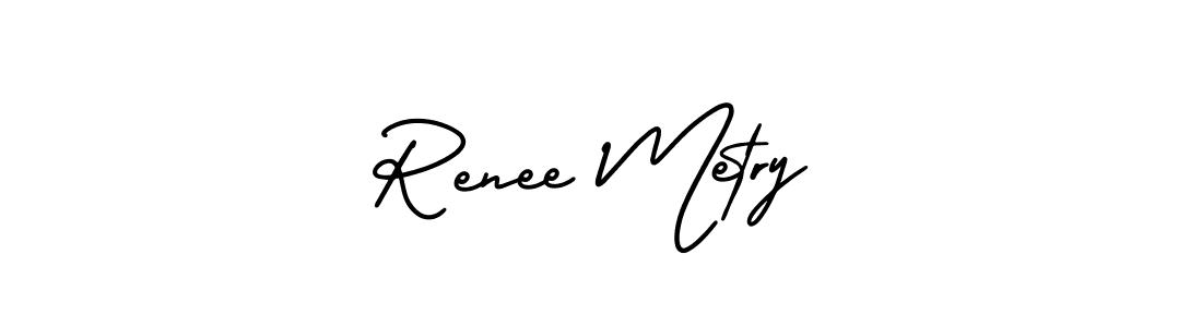 Renee Metry stylish signature style. Best Handwritten Sign (AmerikaSignatureDemo-Regular) for my name. Handwritten Signature Collection Ideas for my name Renee Metry. Renee Metry signature style 3 images and pictures png