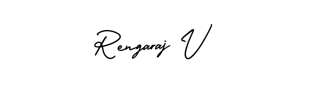 AmerikaSignatureDemo-Regular is a professional signature style that is perfect for those who want to add a touch of class to their signature. It is also a great choice for those who want to make their signature more unique. Get Rengaraj V name to fancy signature for free. Rengaraj V signature style 3 images and pictures png