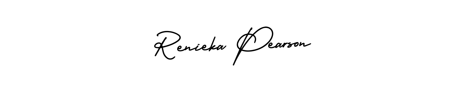 if you are searching for the best signature style for your name Renieka Pearson. so please give up your signature search. here we have designed multiple signature styles  using AmerikaSignatureDemo-Regular. Renieka Pearson signature style 3 images and pictures png