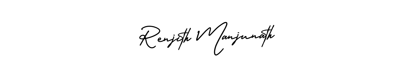 It looks lik you need a new signature style for name Renjith Manjunath. Design unique handwritten (AmerikaSignatureDemo-Regular) signature with our free signature maker in just a few clicks. Renjith Manjunath signature style 3 images and pictures png