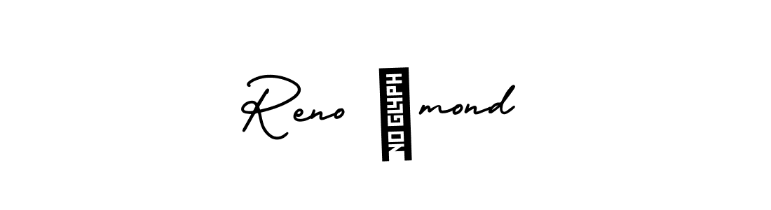 AmerikaSignatureDemo-Regular is a professional signature style that is perfect for those who want to add a touch of class to their signature. It is also a great choice for those who want to make their signature more unique. Get Reno Émond name to fancy signature for free. Reno Émond signature style 3 images and pictures png