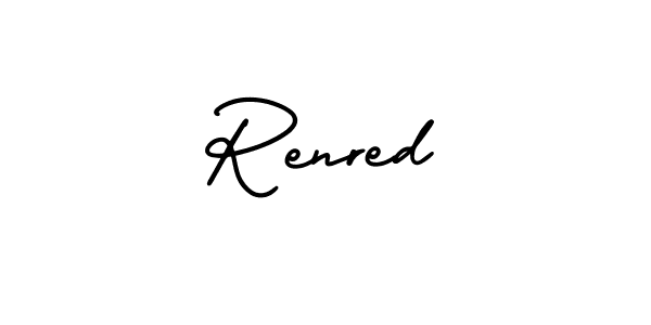 Make a beautiful signature design for name Renred. With this signature (AmerikaSignatureDemo-Regular) style, you can create a handwritten signature for free. Renred signature style 3 images and pictures png