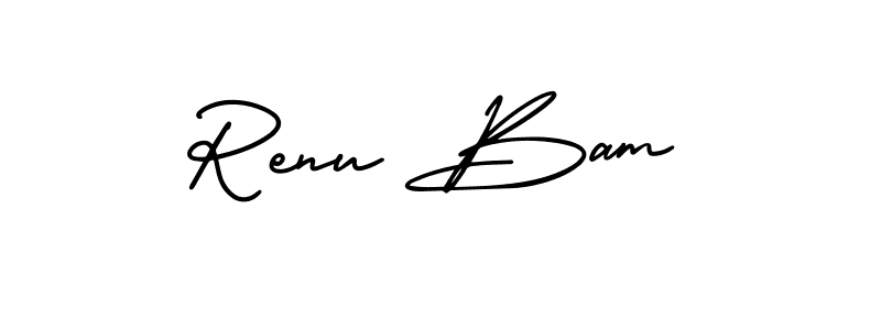Similarly AmerikaSignatureDemo-Regular is the best handwritten signature design. Signature creator online .You can use it as an online autograph creator for name Renu Bam. Renu Bam signature style 3 images and pictures png
