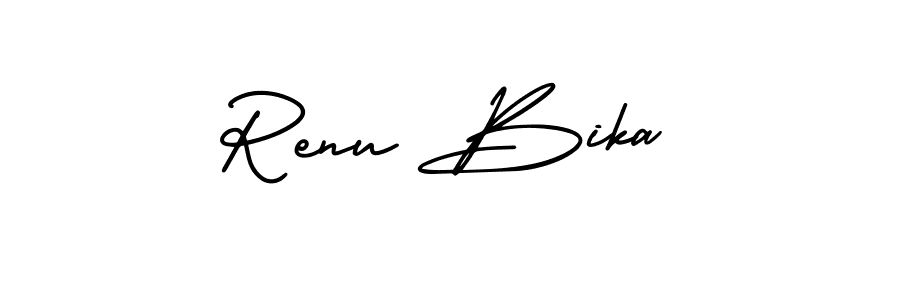 Also we have Renu Bika name is the best signature style. Create professional handwritten signature collection using AmerikaSignatureDemo-Regular autograph style. Renu Bika signature style 3 images and pictures png