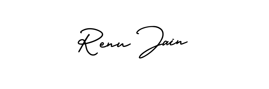 It looks lik you need a new signature style for name Renu Jain. Design unique handwritten (AmerikaSignatureDemo-Regular) signature with our free signature maker in just a few clicks. Renu Jain signature style 3 images and pictures png