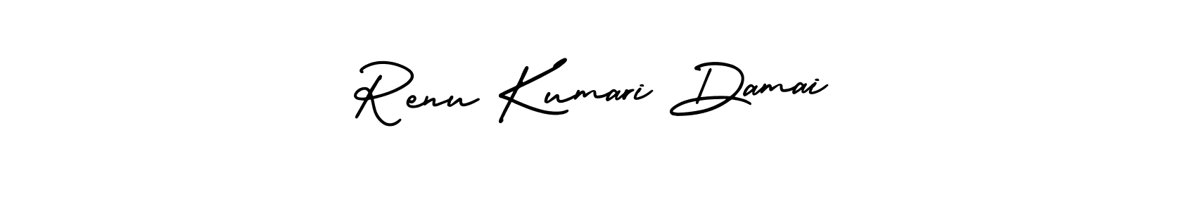 Renu Kumari Damai stylish signature style. Best Handwritten Sign (AmerikaSignatureDemo-Regular) for my name. Handwritten Signature Collection Ideas for my name Renu Kumari Damai. Renu Kumari Damai signature style 3 images and pictures png