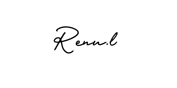 Create a beautiful signature design for name Renu.l. With this signature (AmerikaSignatureDemo-Regular) fonts, you can make a handwritten signature for free. Renu.l signature style 3 images and pictures png