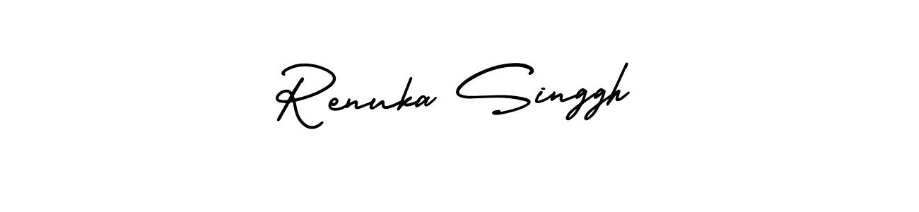 This is the best signature style for the Renuka Singgh name. Also you like these signature font (AmerikaSignatureDemo-Regular). Mix name signature. Renuka Singgh signature style 3 images and pictures png