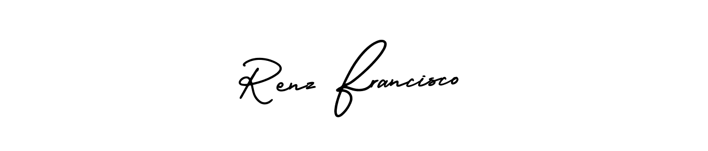 Also You can easily find your signature by using the search form. We will create Renz Francisco name handwritten signature images for you free of cost using AmerikaSignatureDemo-Regular sign style. Renz Francisco signature style 3 images and pictures png