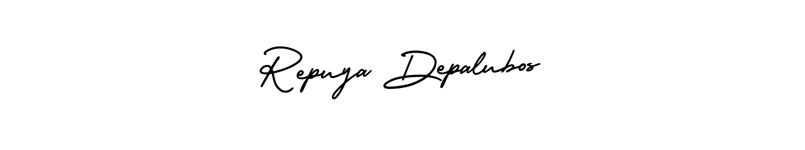 Repuya Depalubos stylish signature style. Best Handwritten Sign (AmerikaSignatureDemo-Regular) for my name. Handwritten Signature Collection Ideas for my name Repuya Depalubos. Repuya Depalubos signature style 3 images and pictures png