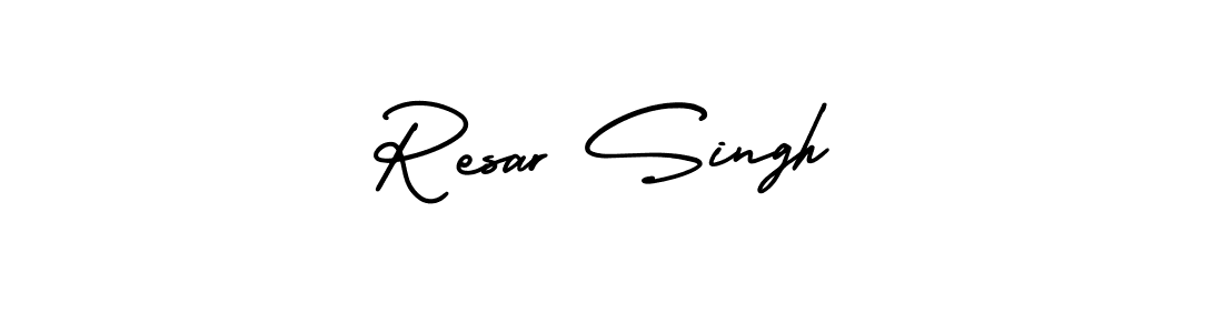 Design your own signature with our free online signature maker. With this signature software, you can create a handwritten (AmerikaSignatureDemo-Regular) signature for name Resar Singh. Resar Singh signature style 3 images and pictures png