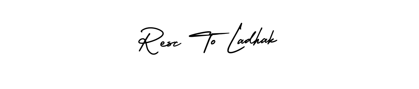 Similarly AmerikaSignatureDemo-Regular is the best handwritten signature design. Signature creator online .You can use it as an online autograph creator for name Resc To Ladhak. Resc To Ladhak signature style 3 images and pictures png