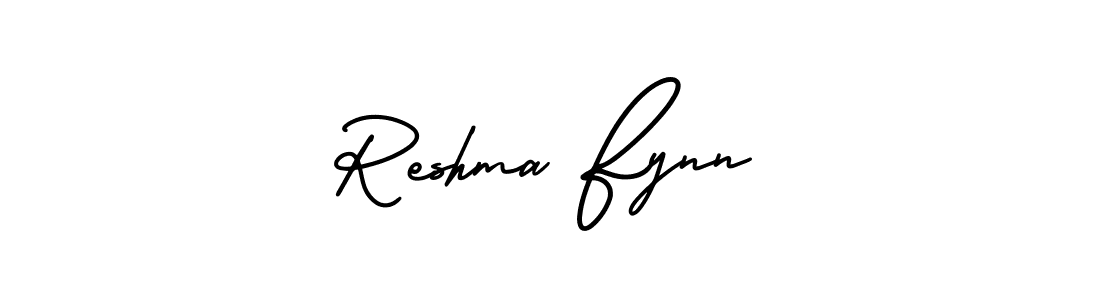 The best way (AmerikaSignatureDemo-Regular) to make a short signature is to pick only two or three words in your name. The name Reshma Fynn include a total of six letters. For converting this name. Reshma Fynn signature style 3 images and pictures png